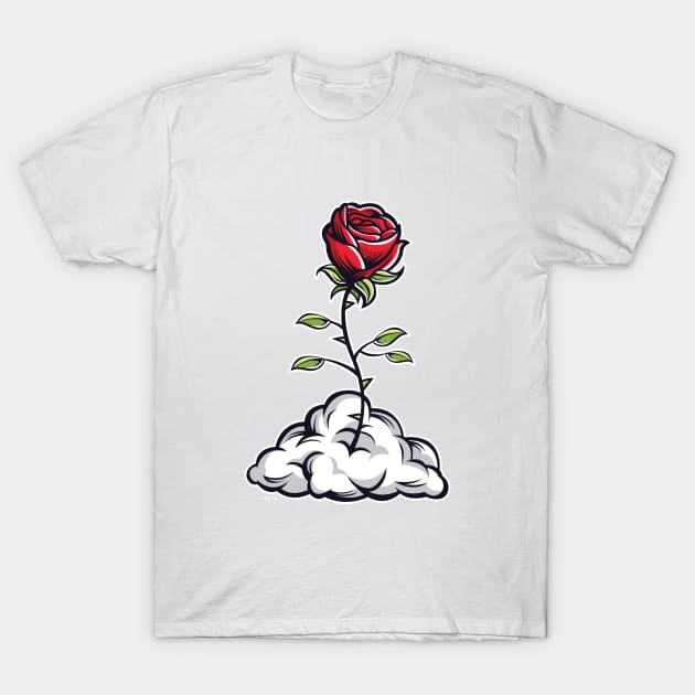 Rose From Above T-Shirt by FurJay